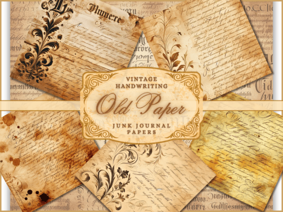 Capture Timeless Charm with Vintage Handwriting Backgrounds