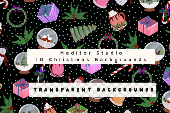 Christmas Backgrounds - Transparent for Festive Designs
