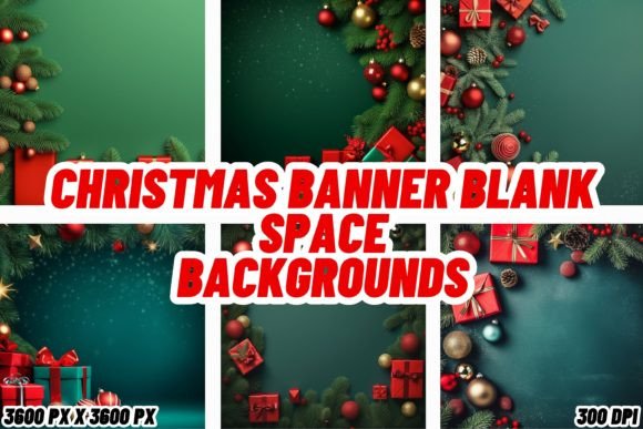 Christmas Banner Blank Space Backgrounds: Your Festive Design Canvas