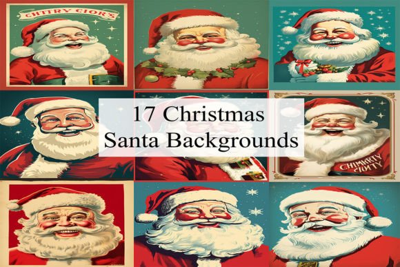 Christmas Santa Backgrounds for Festive Design Projects