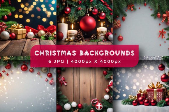 Elevate Your Festive Projects with Christmas Background Digital Papers