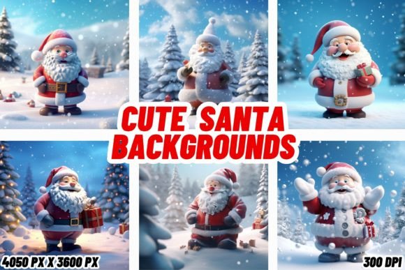 Enchanting Cute Santa Backgrounds for Holiday Joy