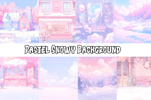 Enchanting Pastel Snowy Backgrounds for Creative Projects