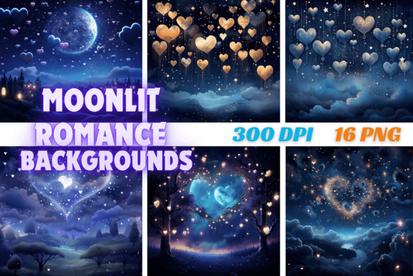 Enchanting Visuals: Moonlit Romance Backgrounds