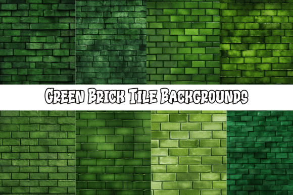 Green Brick Tile Backgrounds: Nature-Inspired Design