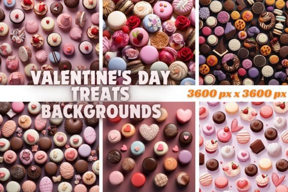 Indulge in Sweet Design: Valentine's Day Treats Backgrounds
