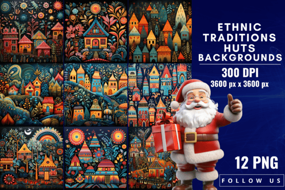 Infuse Your Projects with Cultural Heritage: Ethnic Traditions Huts Backgrounds