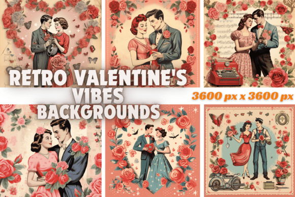 Retro Valentine's Vibes Backgrounds: A Designer's Love Letter to the Past