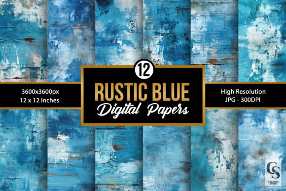 Timeless Character: Using Rustic Blue Grunge Texture Backgrounds