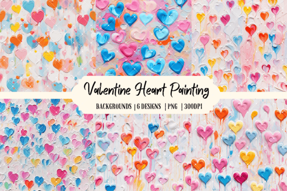 Valentine Heart Painting Backgrounds: Instant Visual Warmth