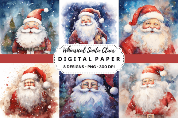 Whimsical Santa Claus Backgrounds: A Designer's Holiday Asset